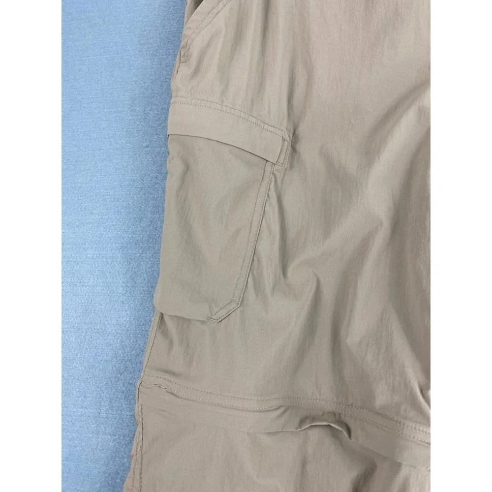 REI Convertible Hiking Pants Men's Sz 42x34L Tall Beige 2-in-1 Nylon Outdoor